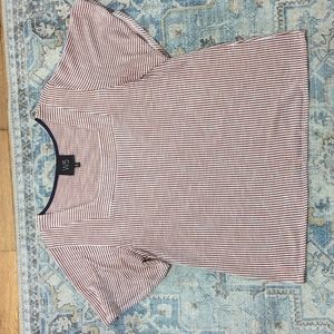 W5 rust and white striped top